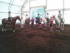 group horse riding lesson 204